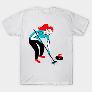 Woman Curling T-Shirt